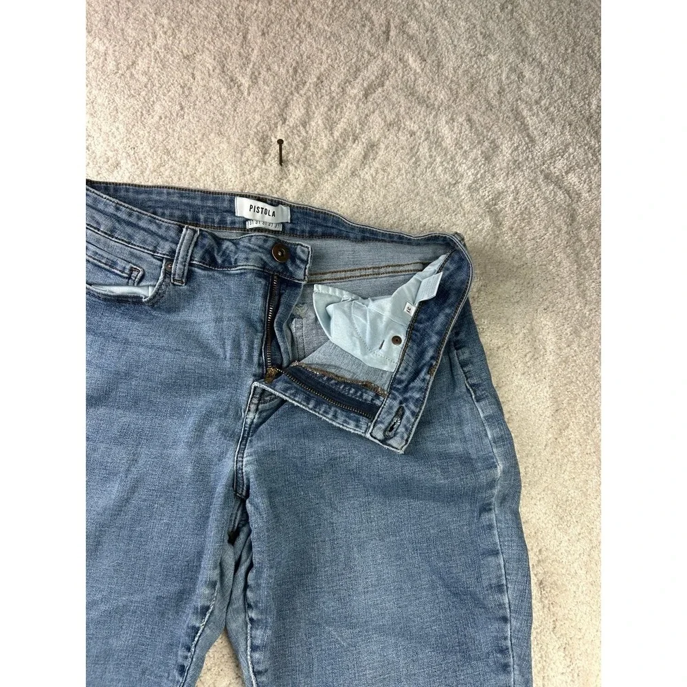 Pistola Womens Mid Rise Skinny Jeans Medium Wash Blue‎ Size 31 P6711MTW-CUT